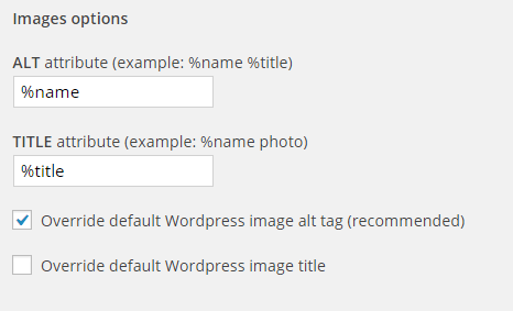 SEO Friendly Images Setting