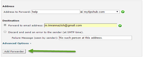 Email-Forwarder-Setting