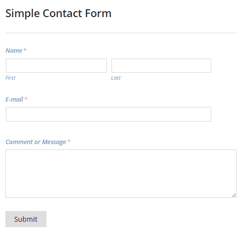 Simple Contact Form