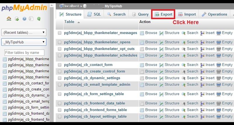 Database Tables