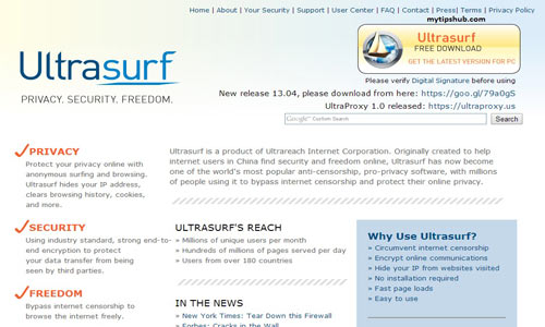 UltraSurf Alternative of Hotspot Shield