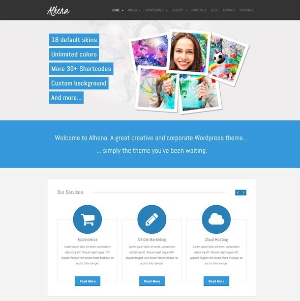 Alhena wordpress theme
