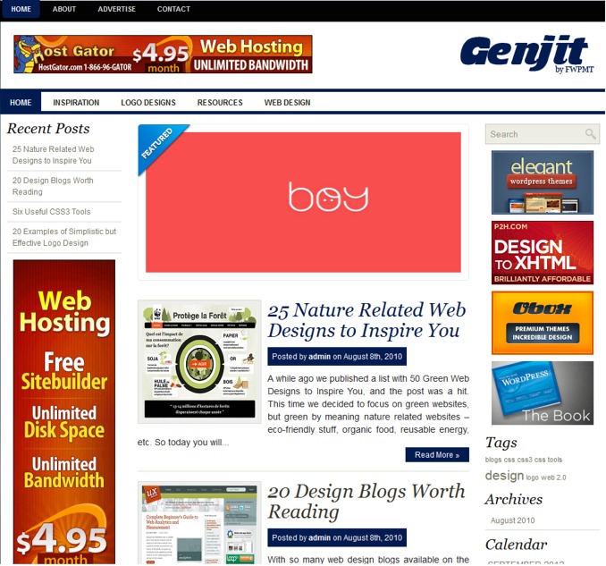 Genjit wp theme