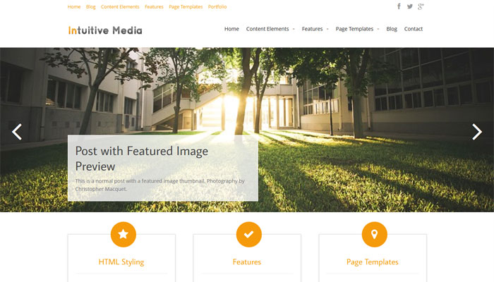 Intuitive Media wordpress theme