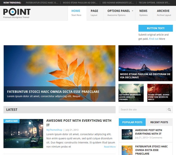 Point-Free WordPress Theme