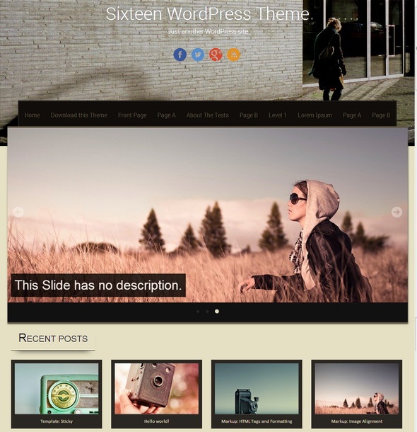 Sixteen WordPress Theme