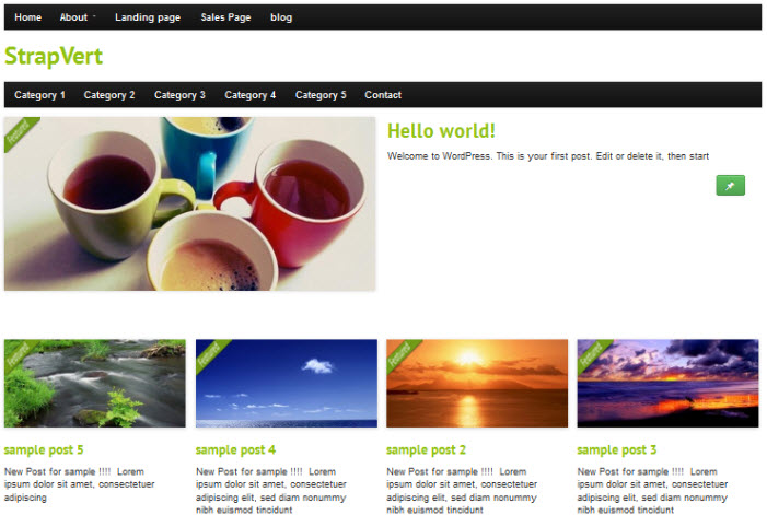 StrapVert WP Theme