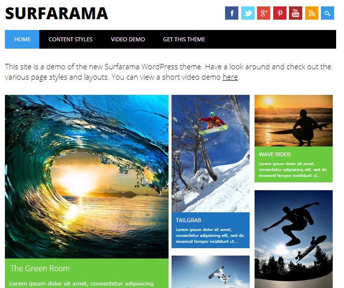 Surfarama wp theme