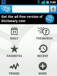 Dictionay app for android
