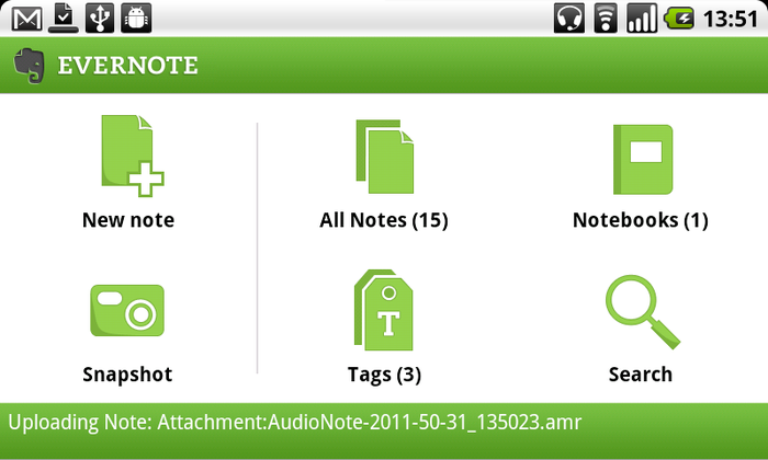 Evernote blogging app
