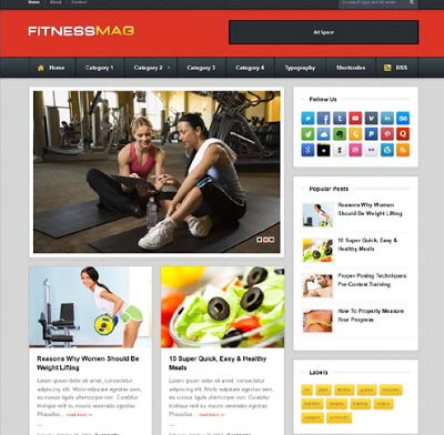 FitnessMag Blogger Template