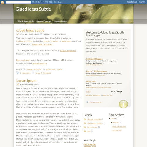 Glued Ideas Subtle