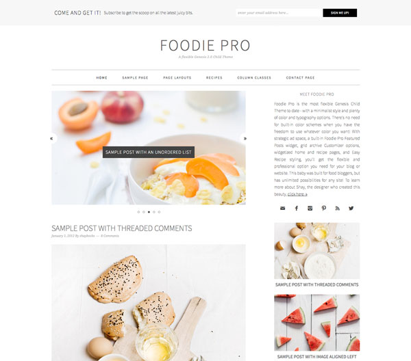 Foodie Pro Premium Genesis Child Themes