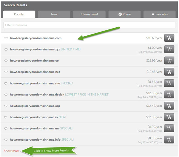 Domain Related Suggestions