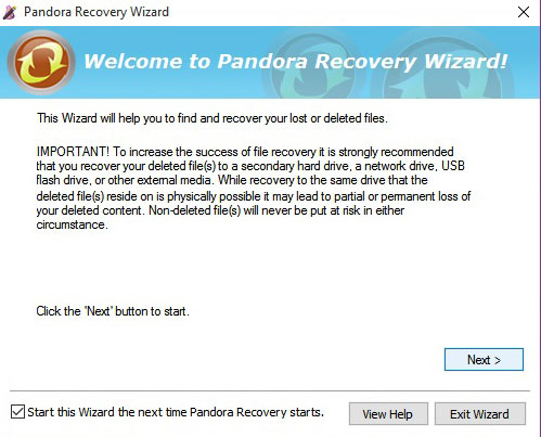 Pandora-Recovery-Wizard-Software