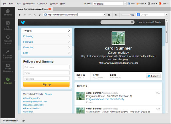 Fully Functional Internal Browser