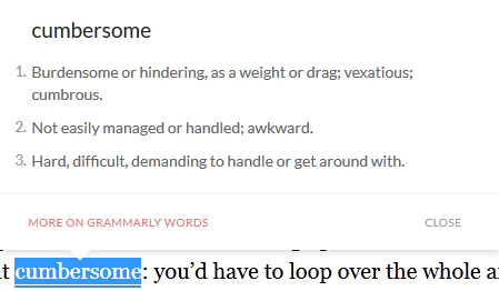 Grammarly vocabulary feature