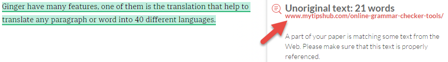 Grammarly plagiarism checker
