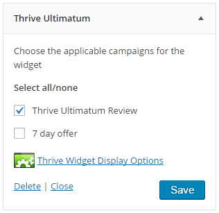 Adding Ultimatum Campaign in SideBar