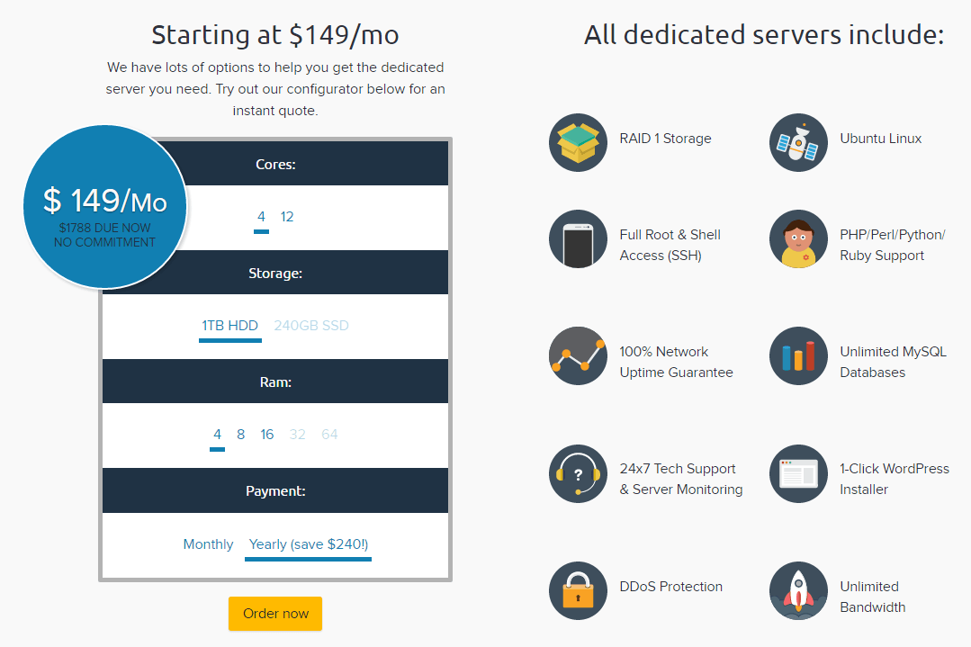 Dedicated Server Plans