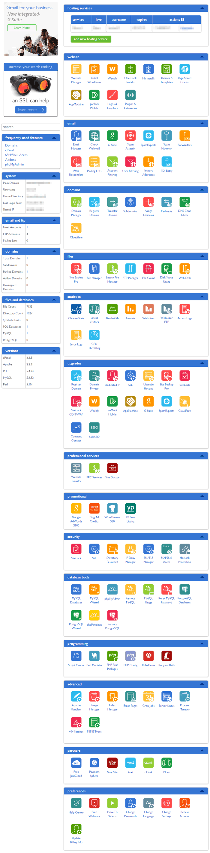 BH Control Panel Overview