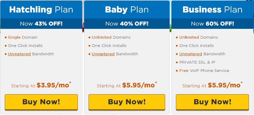 Hostgator hosting prices