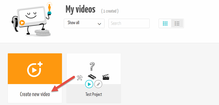 Create New Video - mysimpleshow Review