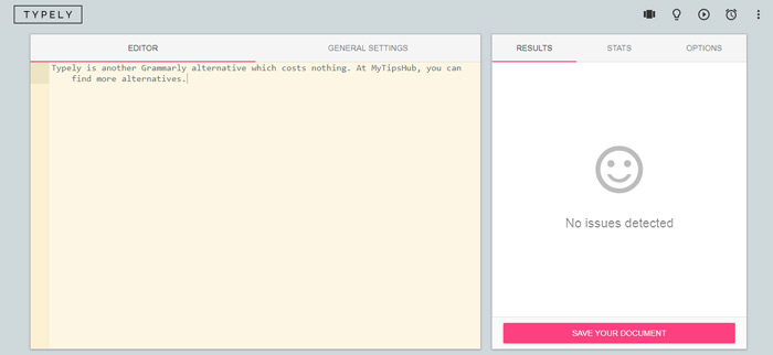 Typely free alternative to grammarly
